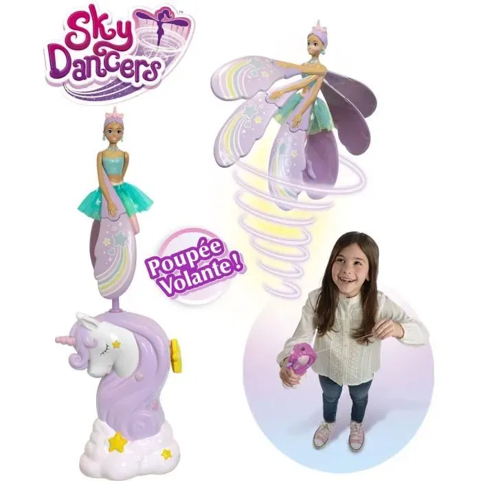 Lansay Sky Dancers - Poupée volante Magic Mia avec licorne lanceur - Jeu sans piles pour enfants dès 6 ans Lansay Sky Dancers - Poupée volante Magic Mia avec licorne lanceur - Jeu sans piles pour enfants dès 6 ans