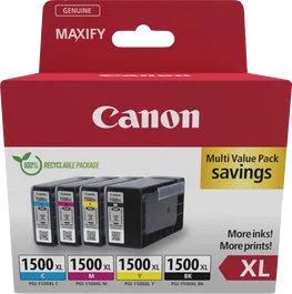 Canon PGI-1500 XL Multipack noir / cyan / magenta / jaune (9182B010)