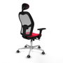 Piqueras y Crespo Chaise de Bureau avec Appui-tête Jorquera 3D086G1 Rouge