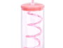 LEKNES Lot de 48 Verres avec Paille en Spirale 330ml - Assortiment de 4 Couleurs