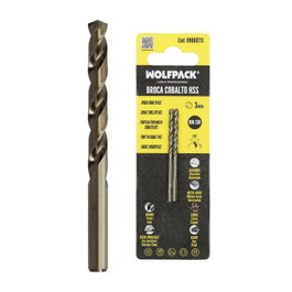 WOLFPACK LINEA PROFESIONAL Mèche Cylindrique Cobalt HSS 3,0 mm (Pack de 2)