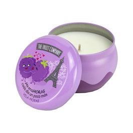 The Fruit Company Bougie parfumée aux mûres, cire végétale, parfum fruité et floral, combustion 40 h, par lot