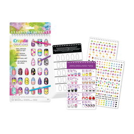 Crayola Album de Créations Nail Art 04-1275, livre avec conseils, modèles et autocollants pour art des ongles, langue espagnol, à partir de 8 ans