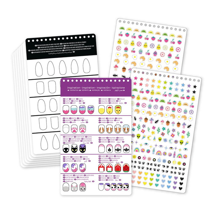 Crayola Album de Créations Nail Art 04-1275, livre avec conseils, modèles et autocollants pour art des ongles, langue espagnol, à partir de 8 ans
