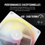 Corsair Ventilateur PC iCUE LINK LX120R RGB 120 mm Blanc - CO-9051053-WW - Haute Performance