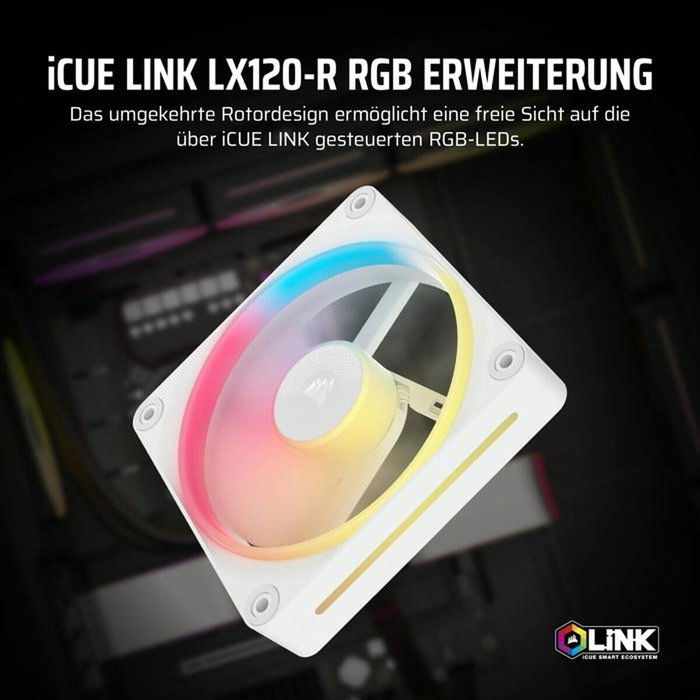 Corsair LX120R RGB iCUE Link Blanc 120 mm