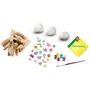 SES CREATIVE Kit Créatif Décorer Pierres et Bois Flotté - Inspire par la Nature - Kit DIY Enfants avec Pierres Blanches, Bois, Peintures et Autocollants