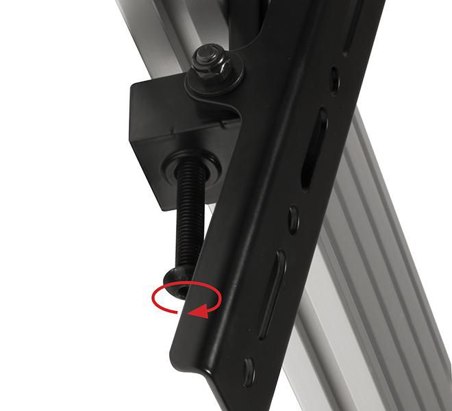 B-Tech System X Bras d'interface universels avec inclinaison - VESA 400, jusqu'à 70", 70 kg max, inclinaison +20°, noir, pour montage portrait ou paysage
