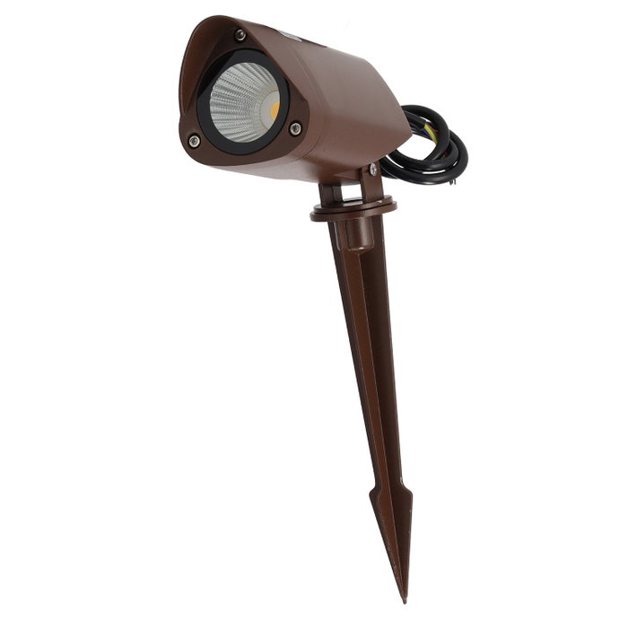 Projecteur LED à piquet 7W 2700K Marron