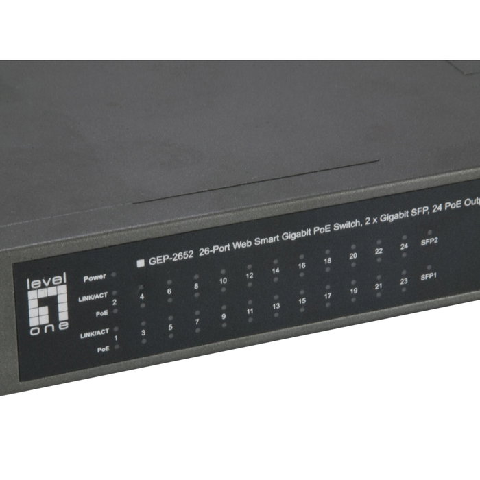 LevelOne GEP-2652 Switch Smart Gigabit PoE 26 ports LevelOne GEP-2652 Switch Smart Gigabit PoE 26 ports