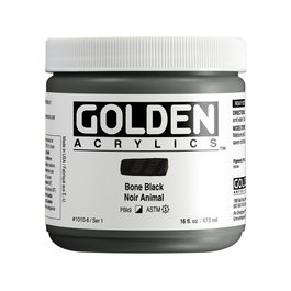 Golden Peinture acrylique Heavy Body Noir de Hueso 473 ml