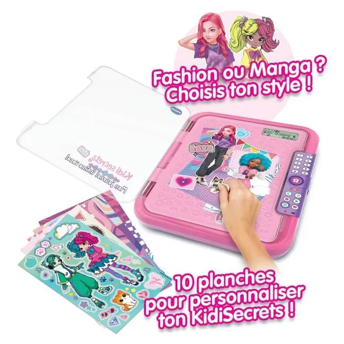 VTech Kidisecrets 365 - Mon Journal Intime Vocal pour Enfants de 5 à 12 Ans, 365 Mémoires Vocales, Écran LCD, Sûreté par Code Secret - Version Française