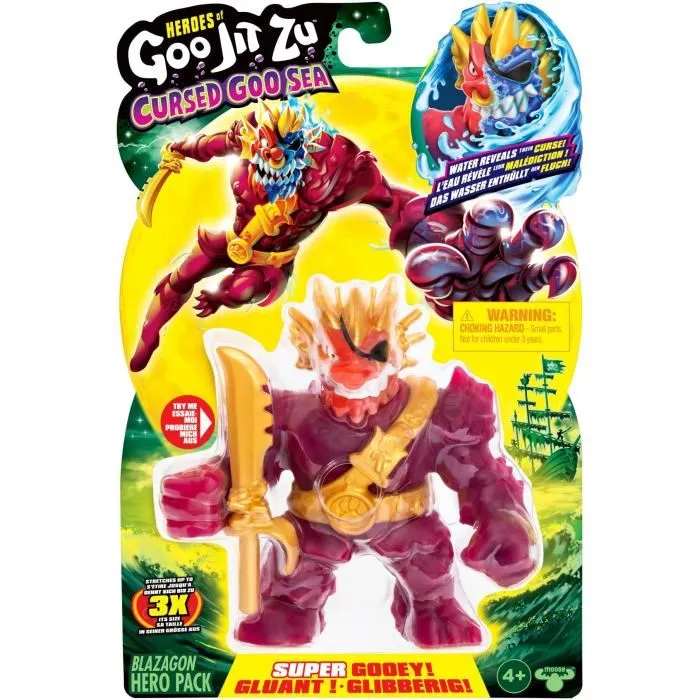 Figurine Deluxe Stretch Strikers Blazagon 11cm - HEROES OF GOO JIT ZU - Héros guerrier sonore