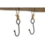 Portemanteau Home ESPRIT Naturel Métal Bois de paulownia 99 x 3 x 31 cm