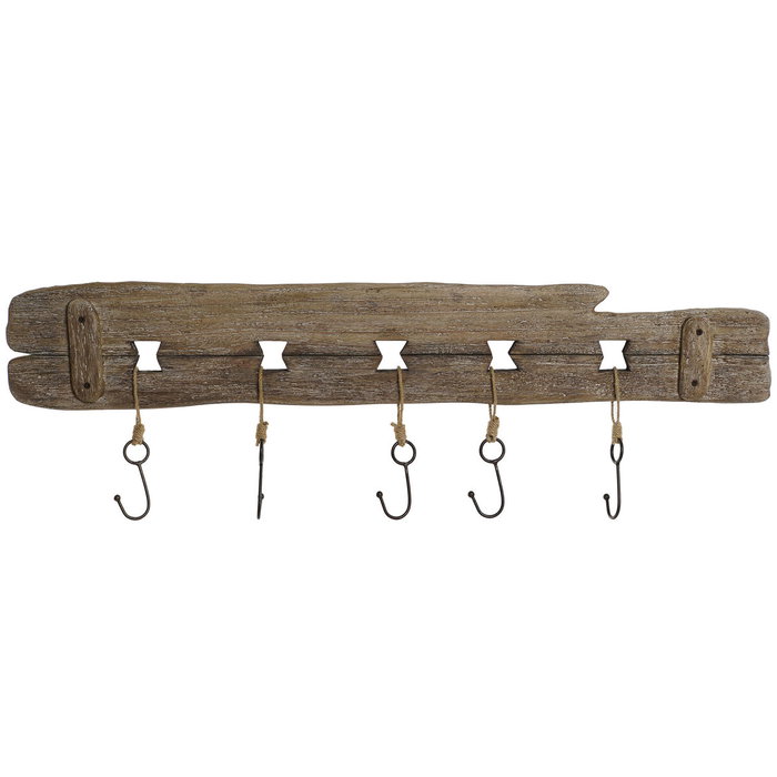 Portemanteau Home ESPRIT Naturel Métal Bois de paulownia 99 x 3 x 31 cm Portemanteau Home ESPRIT Naturel Métal Bois de paulownia 99 x 3 x 31 cm