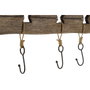 Portemanteau Home ESPRIT Naturel Métal Bois de paulownia 99 x 3 x 31 cm
