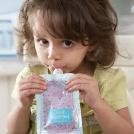 Infantino - Pack de 25 gourdes réutilisables 100 g - Compatibles Squeeze Station - Sans BPA, PVC, phtalates - Pour purées, yaourts, compotes maison