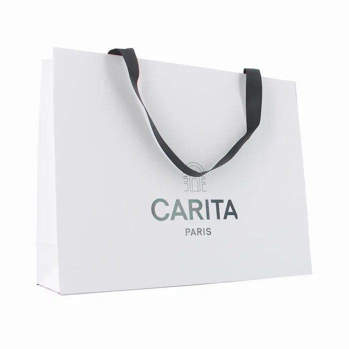 Carita Paris Sac en carton GWP Ivoire Taille L Carita Paris Sac en carton GWP Ivoire Taille L