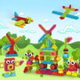 Cefa Picasso Tiles - Jeu de blocs de construction entrelacés 112 pièces
