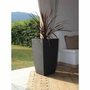 Eda Diva Basalt Bac à fleurs carré haut - 42 L - Gris anthracite