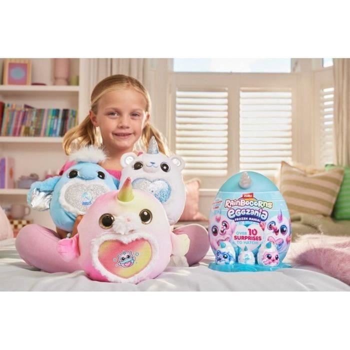 Zuru Rainbocorns Eggzania Frozen Mania - Œuf surprise peluche bleu Zuru Rainbocorns Eggzania Frozen Mania - Œuf surprise peluche bleu