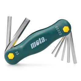 Mota Lq71 Jeu de clés Allen type couteau 2-8 mm 7 pièces
