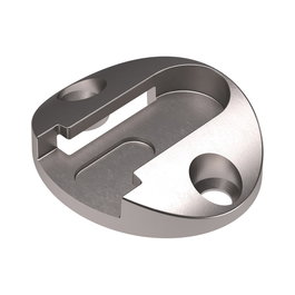 ITALIANA FERRAMENTA Plaque de fixation latérale Kraby avec visserie, nickel