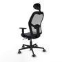 Piqueras y Crespo Chaise de Bureau 1D036G1 Gris foncé avec Appui-tête