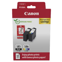Canon PG-585 / CL-586 Photo Value Pack avec papier photo brillant