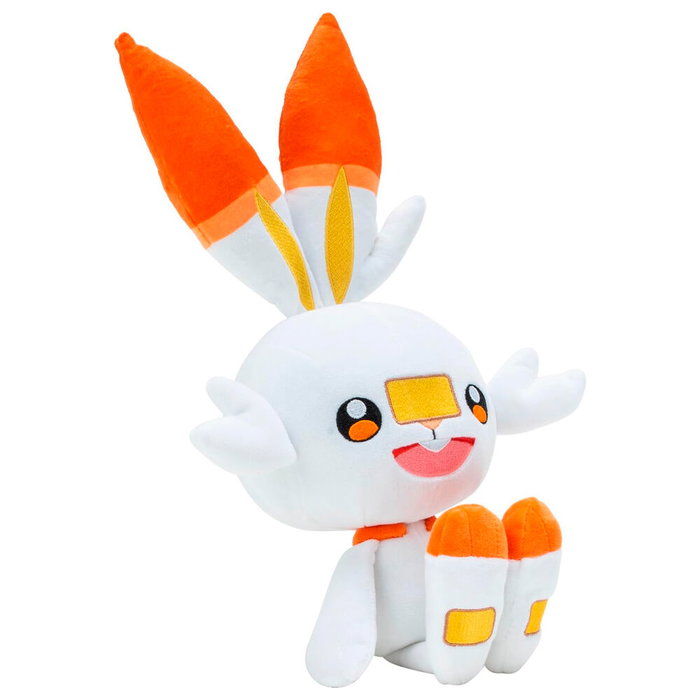 Jazwares - Peluche Pokémon Scorbunny - Peluche Officielle - Environ 30 cm