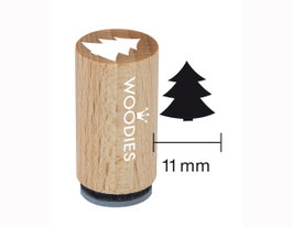 Woodies Mini Tampon Sapin en Bois et Caoutchouc 15x25mm