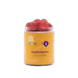 JELLY PILLS Multivitamin Kids 70 Gummies Gomme multivitaminée pour enfants dès 3 ans Goût Fraise