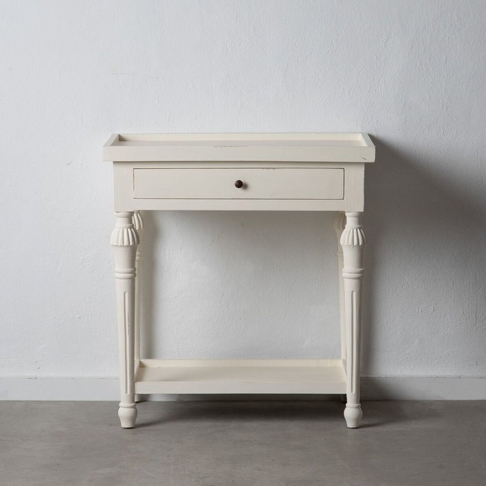 BigBuy Home Table d'appoint Blanc 72 x 47 x 77 cm BigBuy Home Table d'appoint Blanc 72 x 47 x 77 cm