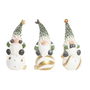 Décorations de Noël Home ESPRIT Blanc Vert Doré Gnome 23 X 21,5 X 55 CM (3 Unités)
