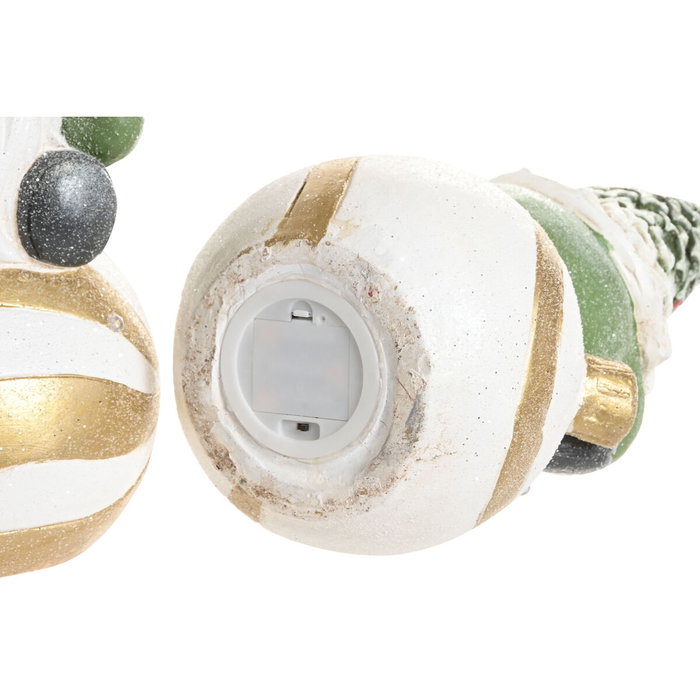 Décorations de Noël Home ESPRIT Blanc Vert Doré Gnome 23 X 21,5 X 55 CM (3 Unités)