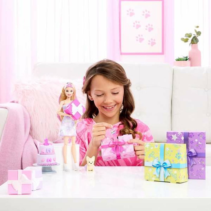 Barbie Party Reveal - Poupée et Chien Violet