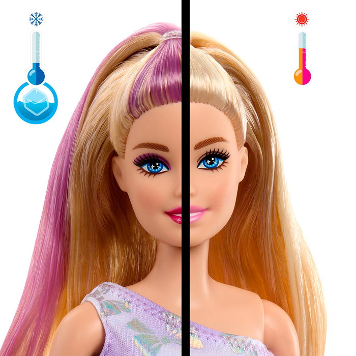 Barbie Party Reveal - Poupée et Chien Violet