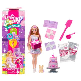 Barbie Party Reveal - Poupée et Chien Violet