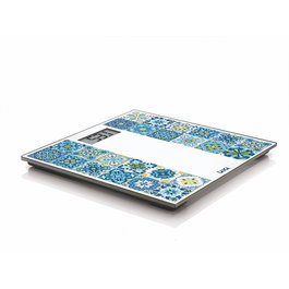 Laica Balance de Salle de Bain Électronique Rechargeable Cristal Trempé 180 kg Bleu USB