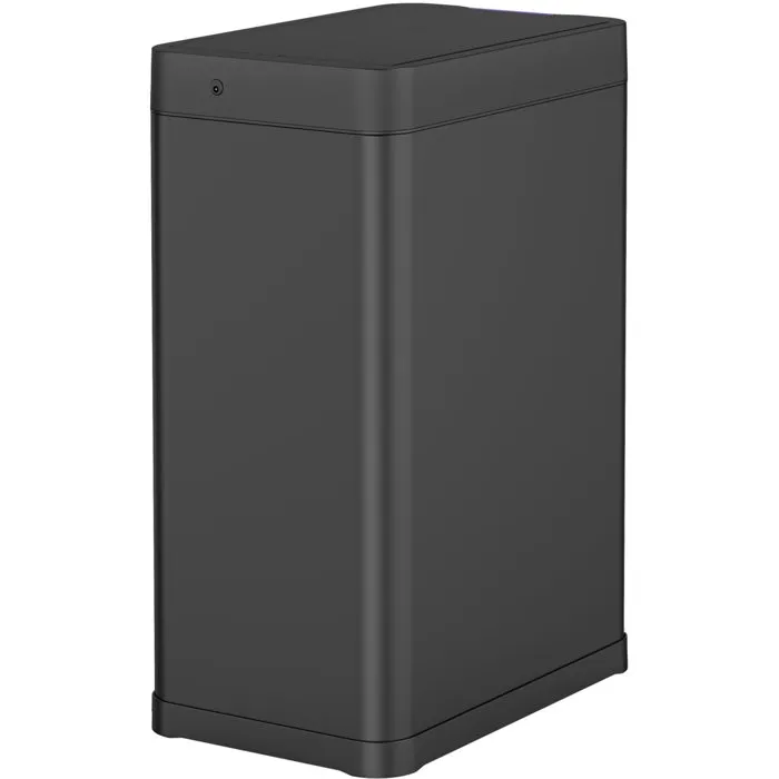 Kitchen Move - SILVERLAKE - Poubelle de cuisine automatique 70L avec ouverture papillon, capteur infrarouge, alimentation USB/piles, acier inoxydable noir mat - 42,4 x 26,9 x 67 cm