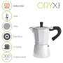 ORYX Cafetière Italienne en Aluminium pour Induction - 6 Tasses (300 ml)