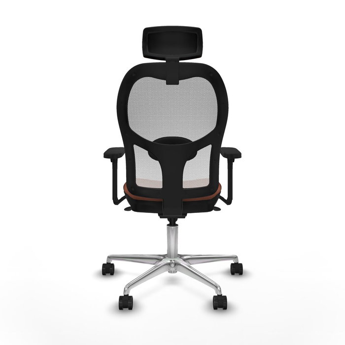 Piqueras y Crespo 3D086N2 Chaise de Bureau avec Appui-tête Blanc Marron Piqueras y Crespo 3D086N2 Chaise de Bureau avec Appui-tête Blanc Marron