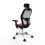 Piqueras y Crespo 3D086N2 Chaise de Bureau avec Appui-tête Blanc Marron