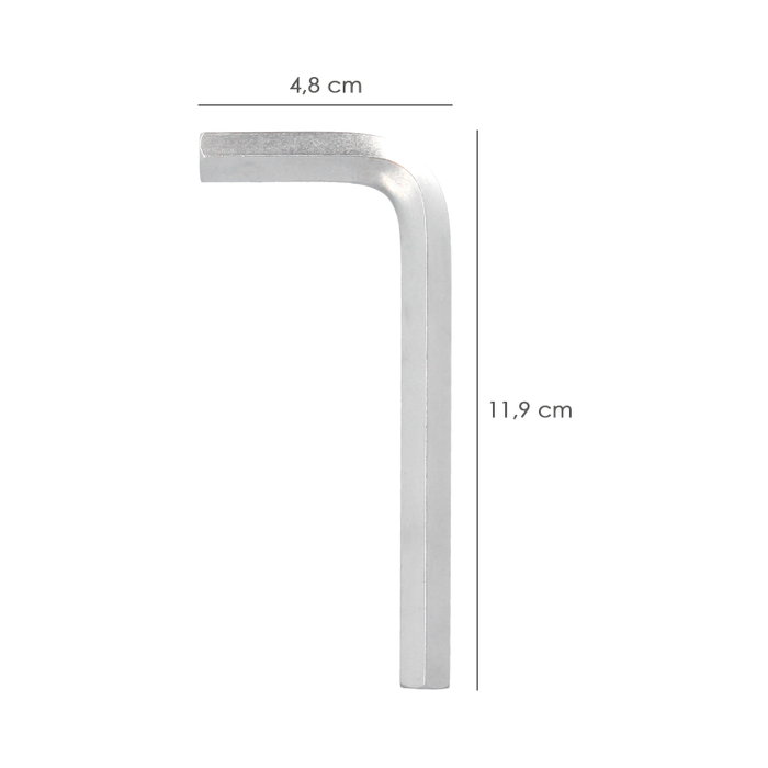 WOLFPACK LINEA PROFESIONAL Clé Allen Standard 10,0 mm en Acier Chrome Vanadium