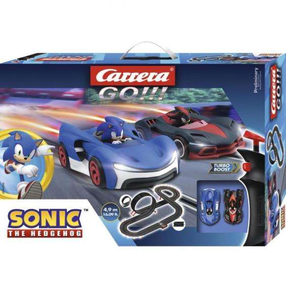 Carrera Piste de Course Sonic The Hedgehog avec 2 Voitures (Sonic et Shadow) 4,9 mètres Circuit Slot