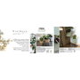 Vinthera Pot de fleurs avec support Moa Vert Métal, Lot de 4 unités