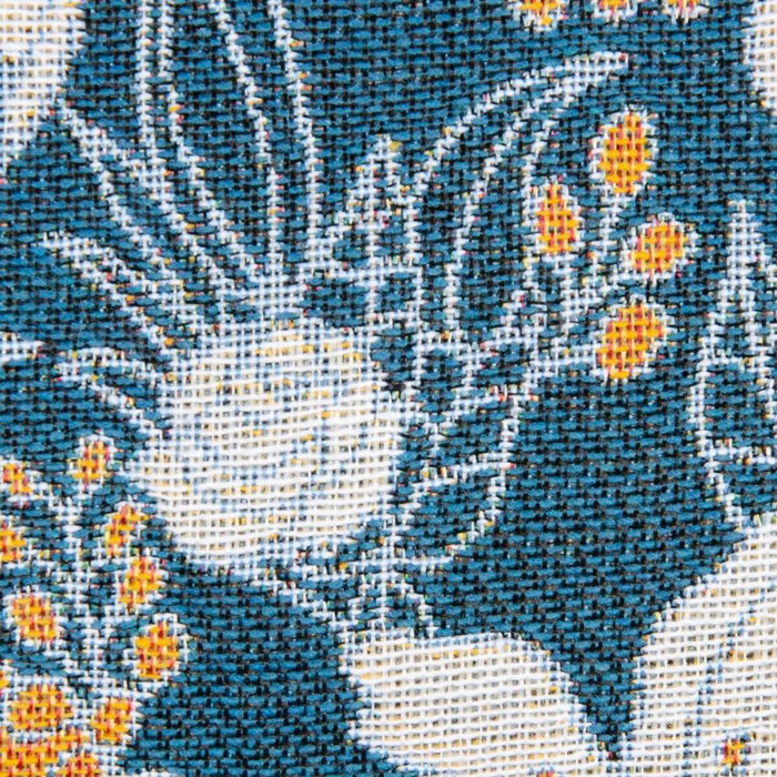 BigBuy Home Coussin Bleu Fleurs 50 x 10 x 30 cm