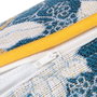 BigBuy Home Coussin Bleu Fleurs 50 x 10 x 30 cm