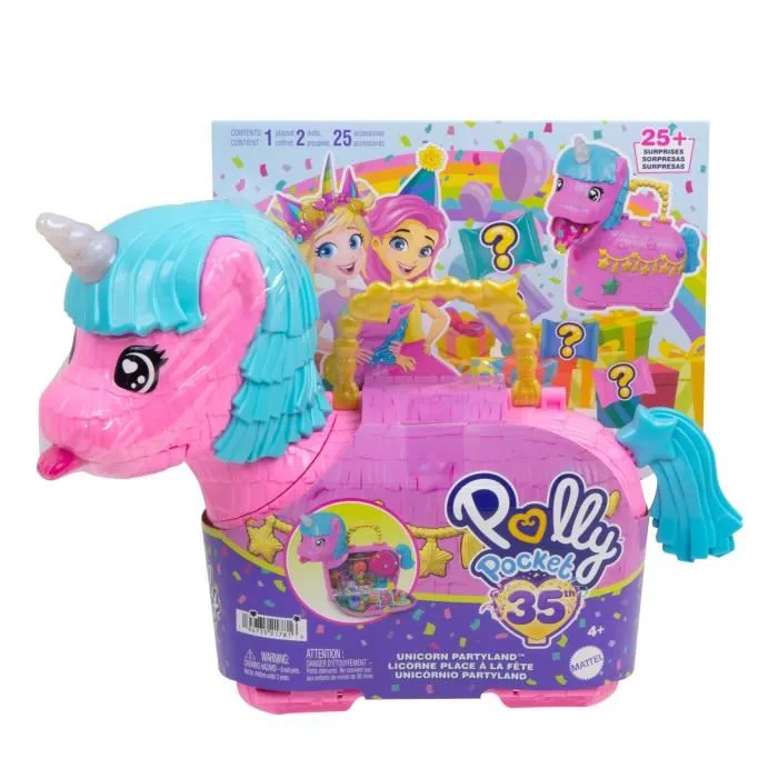 Polly Pocket Coffret Les Licornes sont en Fête avec 2 minifigurines HYD96 Polly Pocket Coffret Les Licornes sont en Fête avec 2 minifigurines HYD96