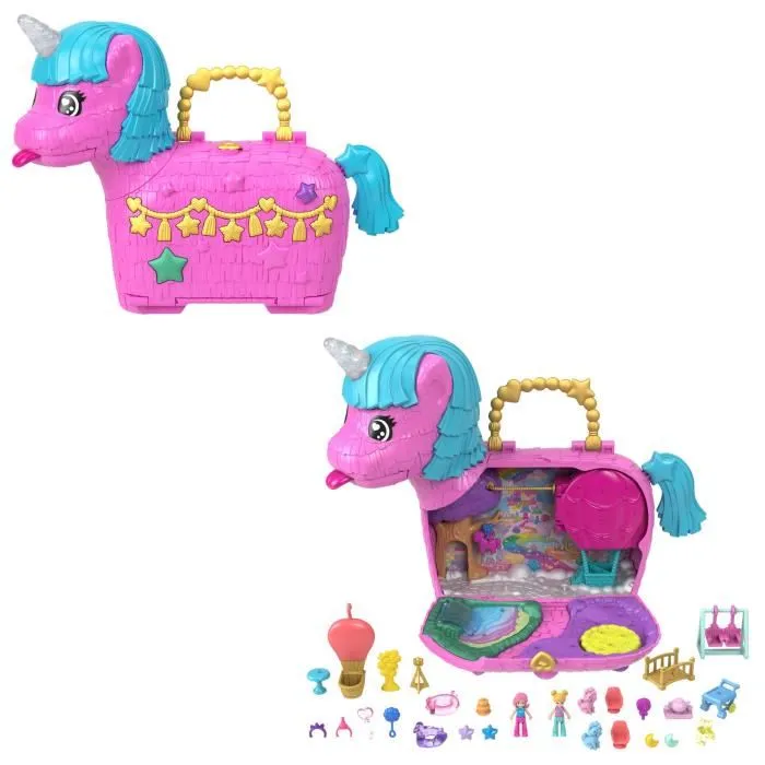 Polly Pocket Coffret Les Licornes sont en Fête avec 2 minifigurines HYD96 Polly Pocket Coffret Les Licornes sont en Fête avec 2 minifigurines HYD96
